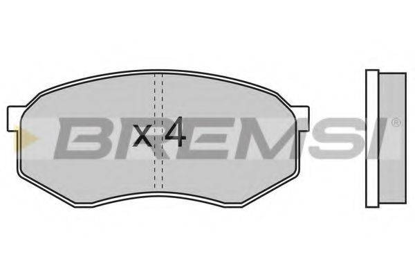 BREMSI BP2476 Комплект гальмівних колодок, дискове гальмо