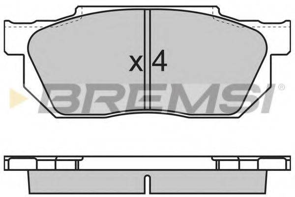 BREMSI BP2501 Комплект гальмівних колодок, дискове гальмо