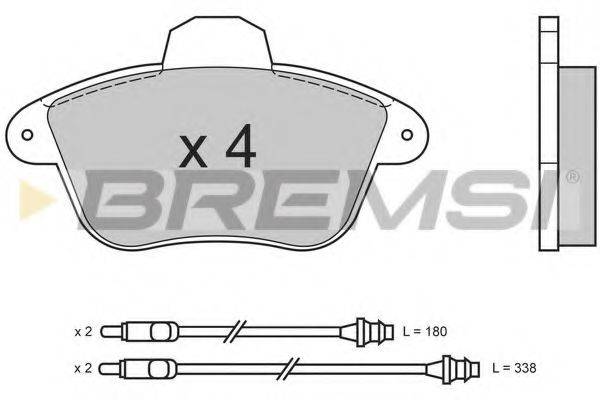 BREMSI BP2522 Комплект гальмівних колодок, дискове гальмо