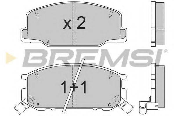 BREMSI BP2537 Комплект гальмівних колодок, дискове гальмо