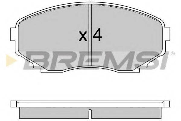 BREMSI BP2578 Комплект гальмівних колодок, дискове гальмо
