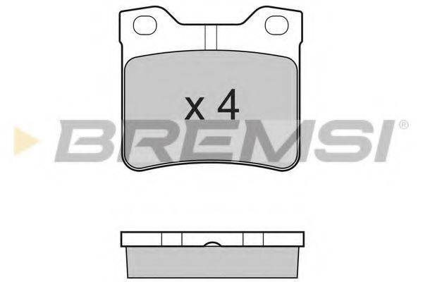 BREMSI BP2728 Комплект гальмівних колодок, дискове гальмо