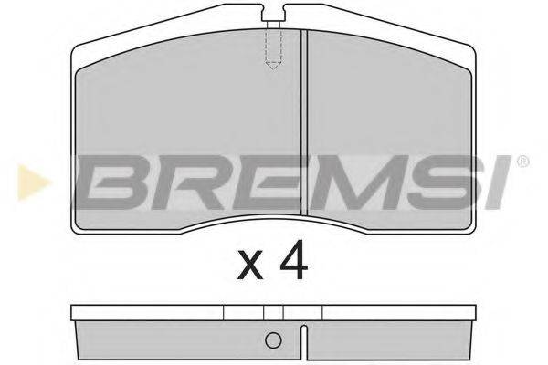 BREMSI BP2766 Комплект гальмівних колодок, дискове гальмо