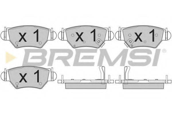 BREMSI BP2812 Комплект гальмівних колодок, дискове гальмо