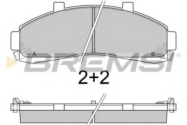 BREMSI BP2829 Комплект гальмівних колодок, дискове гальмо