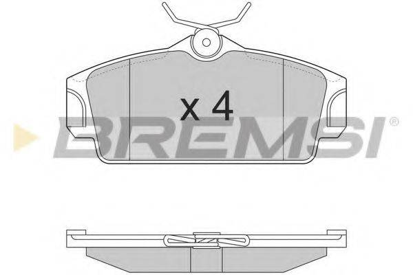 BREMSI BP2862 Комплект гальмівних колодок, дискове гальмо