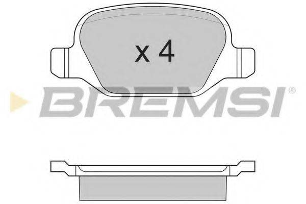 BREMSI BP2890 Комплект гальмівних колодок, дискове гальмо