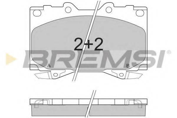 BREMSI BP2898 Комплект гальмівних колодок, дискове гальмо