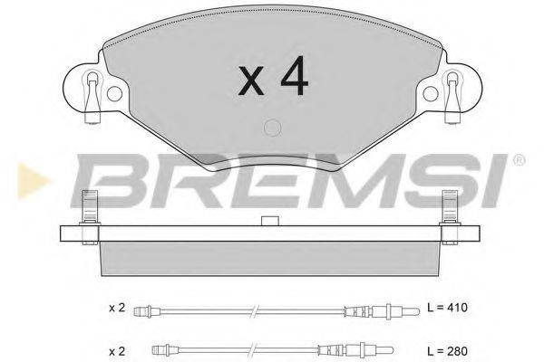 BREMSI BP2939 Комплект гальмівних колодок, дискове гальмо