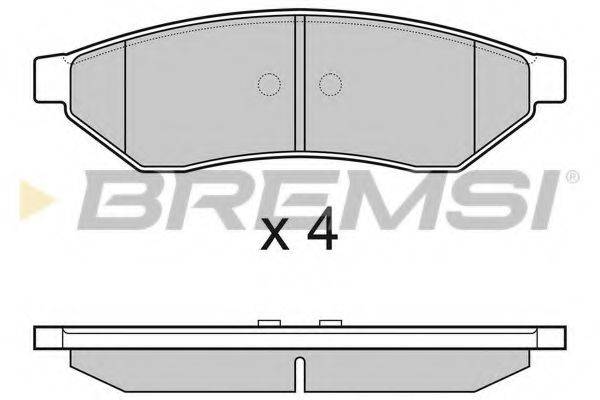 BREMSI BP3162 Комплект гальмівних колодок, дискове гальмо
