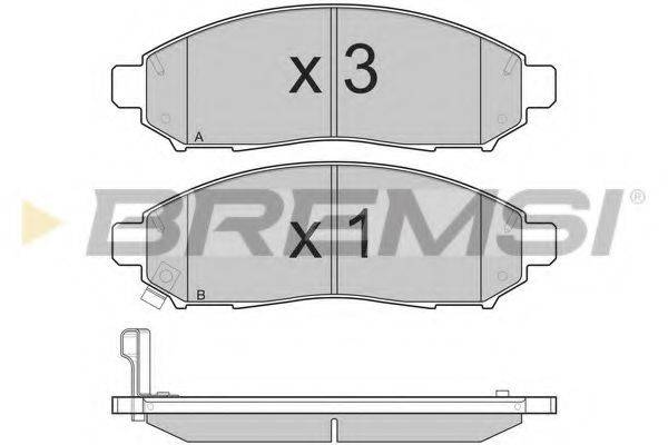 BREMSI BP3256 Комплект гальмівних колодок, дискове гальмо