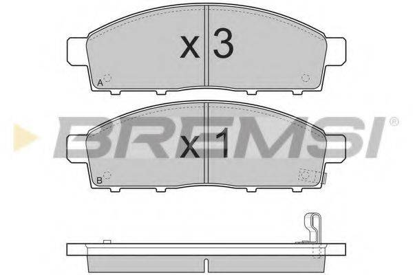 BREMSI BP3296 Комплект гальмівних колодок, дискове гальмо