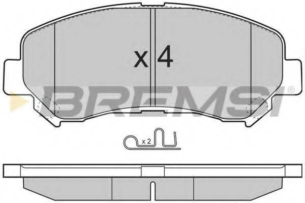 BREMSI BP3321 Комплект гальмівних колодок, дискове гальмо
