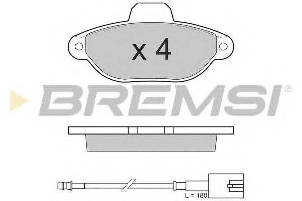 BREMSI BP3326 Комплект гальмівних колодок, дискове гальмо