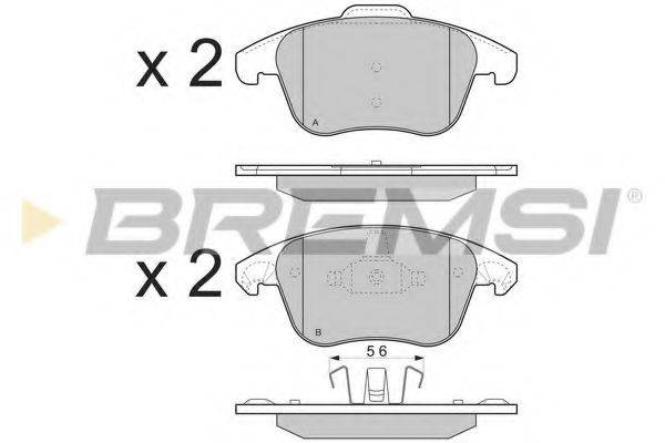 BREMSI BP3330 Комплект гальмівних колодок, дискове гальмо