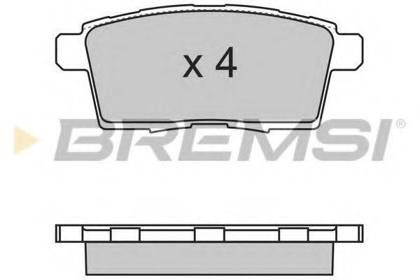 BREMSI BP3333 Комплект гальмівних колодок, дискове гальмо