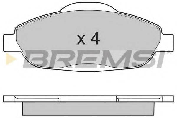 BREMSI BP3364 Комплект гальмівних колодок, дискове гальмо