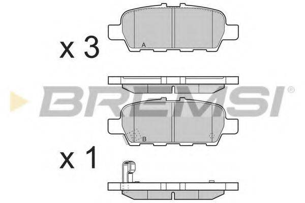 BREMSI BP3395 Комплект гальмівних колодок, дискове гальмо