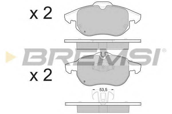 BREMSI BP3402 Комплект гальмівних колодок, дискове гальмо
