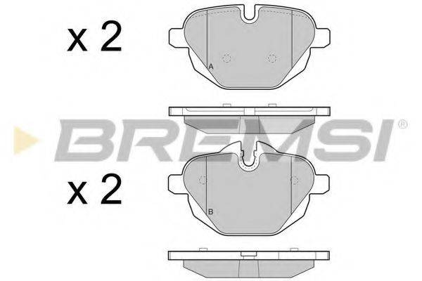 BREMSI BP3449 Комплект гальмівних колодок, дискове гальмо