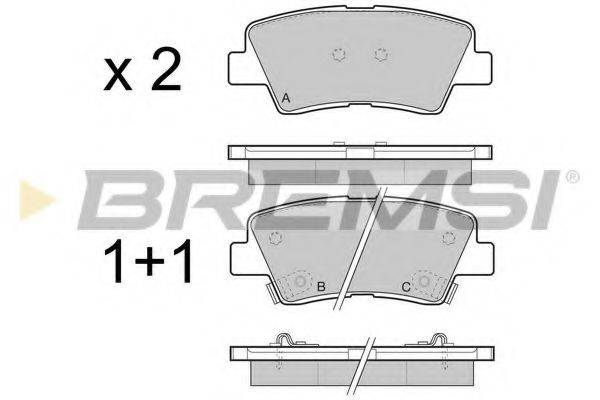 BREMSI BP3471 Комплект гальмівних колодок, дискове гальмо