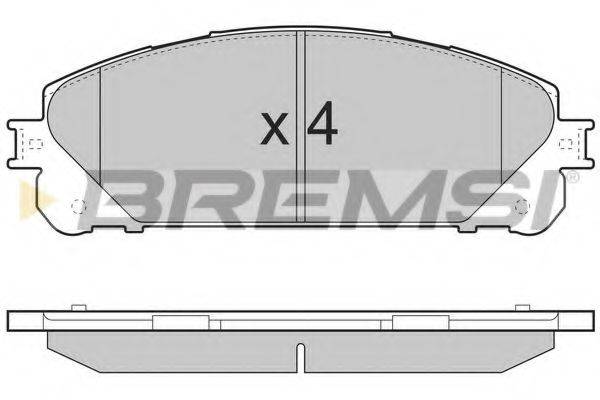 BREMSI BP3481 Комплект гальмівних колодок, дискове гальмо