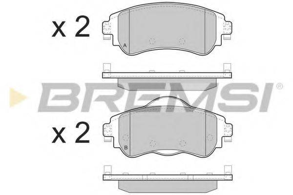 BREMSI BP3491 Комплект гальмівних колодок, дискове гальмо