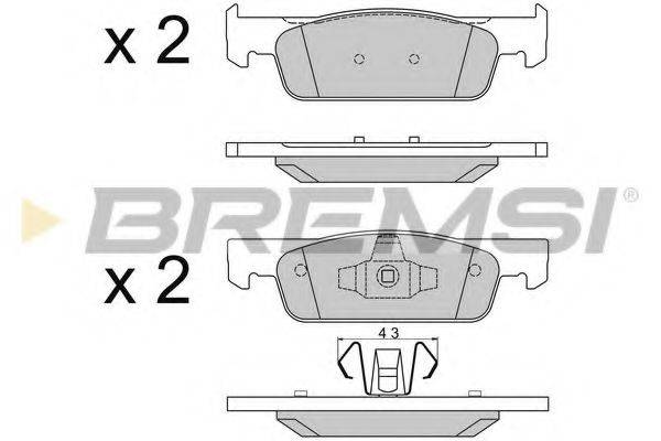 BREMSI BP3512 Комплект гальмівних колодок, дискове гальмо