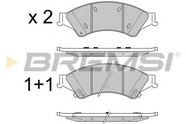 BREMSI BP3527 Комплект гальмівних колодок, дискове гальмо