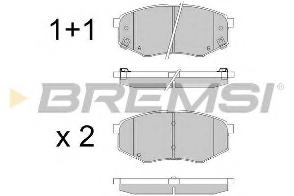 BREMSI BP3547 Комплект гальмівних колодок, дискове гальмо