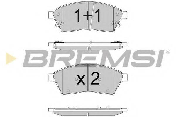 BREMSI BP3595 Комплект гальмівних колодок, дискове гальмо