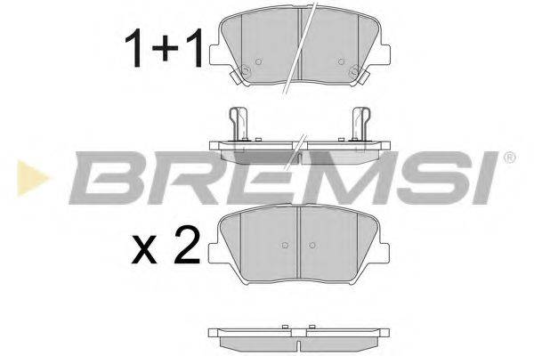 BREMSI BP3596 Комплект гальмівних колодок, дискове гальмо