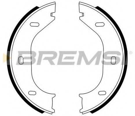 BREMSI GF0001 Комплект гальмівних колодок, стоянкова гальмівна система