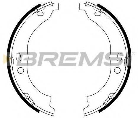 BREMSI GF0188 Комплект гальмівних колодок, стоянкова гальмівна система