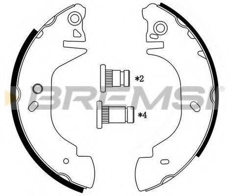 BREMSI GF0230 Комплект гальмівних колодок