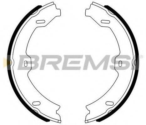 BREMSI GF0318 Комплект гальмівних колодок, стоянкова гальмівна система