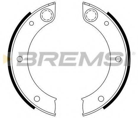 BREMSI GF0396 Комплект гальмівних колодок, стоянкова гальмівна система