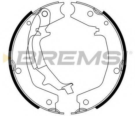 BREMSI GF0747 Комплект гальмівних колодок, стоянкова гальмівна система