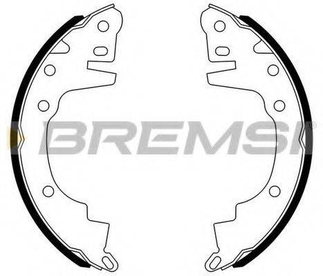 BREMSI GF0814 Комплект гальмівних колодок