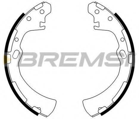 BREMSI GF0849 Комплект гальмівних колодок