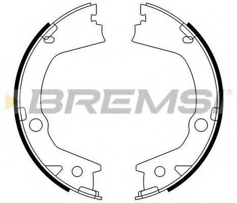 BREMSI GF0897 Комплект гальмівних колодок, стоянкова гальмівна система