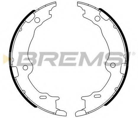 BREMSI GF0978 Комплект гальмівних колодок, стоянкова гальмівна система