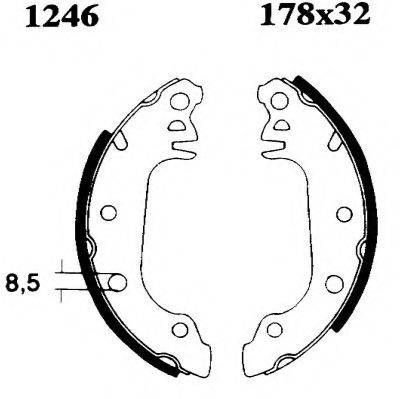 BSF 01246 Комплект гальмівних колодок