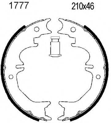 BSF 01777 Комплект гальмівних колодок, стоянкова гальмівна система