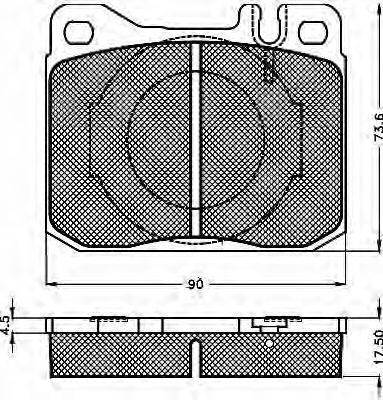 BSF 10104 Комплект гальмівних колодок, дискове гальмо