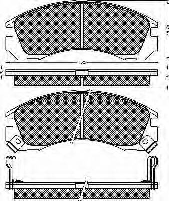 BSF 10115 Комплект гальмівних колодок, дискове гальмо