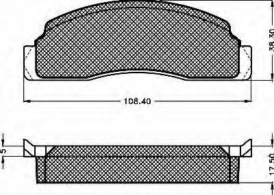BSF 10281 Комплект гальмівних колодок, дискове гальмо