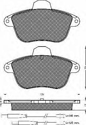 BSF 10348 Комплект гальмівних колодок, дискове гальмо