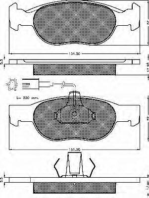 BSF 10401 Комплект гальмівних колодок, дискове гальмо