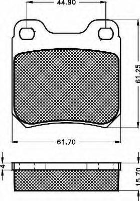 BSF 10473 Комплект гальмівних колодок, дискове гальмо